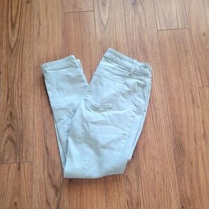 Light Sage Green High-Rise Skinny Jeans 2p TALBOTS Slim Ankle